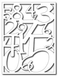 Frantic Stamper Cutting Die - Number Collage Card Panel