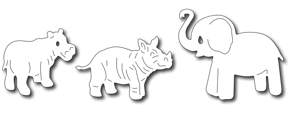 Frantic Stamper Cutting Die - Noah's African Animals #1 (set of 3 dies)