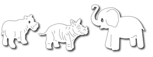 Frantic Stamper Cutting Die - Noah's African Animals #1 (set of 3 dies)