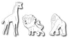 Frantic Stamper Cutting Die - Noah's African Animals #2 (set of 3 dies)