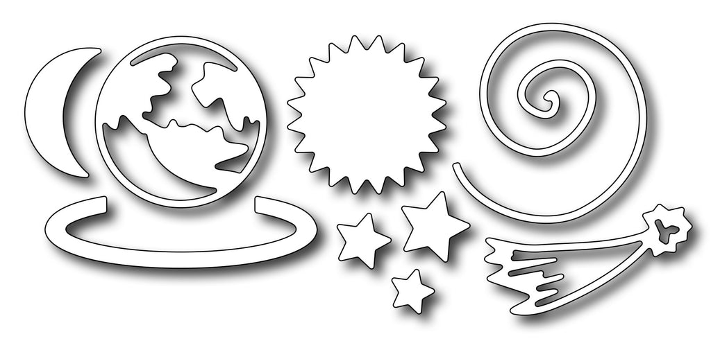 Frantic Stamper Cutting Die - Outer Space (set of 7 dies)