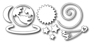 Frantic Stamper Cutting Die - Outer Space (set of 7 dies)