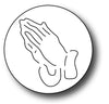 Frantic Stamper Cutting Die - Praying Hands Round Vignette