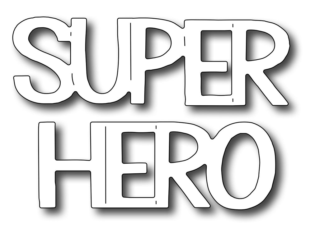Frantic Stamper Cutting Die - Super Hero Words