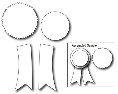 Frantic Stamper Cutting Die - Seal and Ribbon