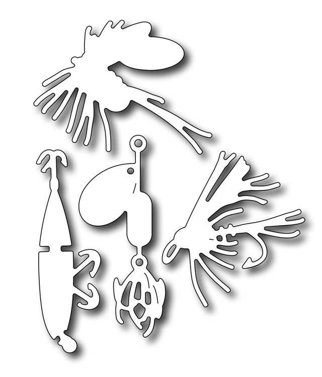 Frantic Stamper Cutting Die - Fishing Fly Assortment