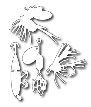 Frantic Stamper Cutting Die - Fishing Fly Assortment