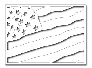 Frantic Stamper Cutting Die - Waving Flag Card Panel