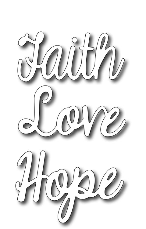 Frantic Stamper Cutting Die - Faith Words #4