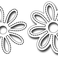 Frantic Stamper Cutting Die - Stitched Daisy Pair