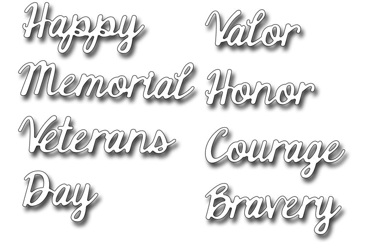Frantic Stamper Cutting Die - Military Words