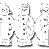 Frantic Stamper Cutting Die - Victorian Accordian Snowmen