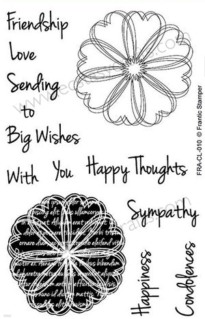 Frantic Stamper Clear Stamp - Set - Scribble Flowers #1