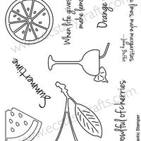 Frantic Stamper Clear Stamp - Set - Summertime Fruits