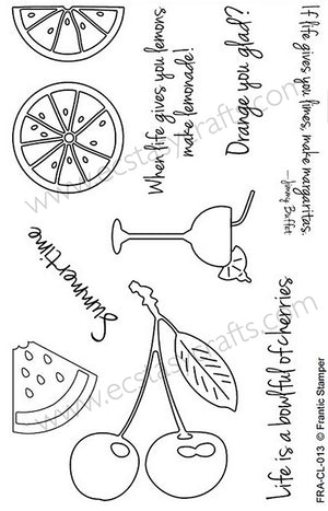 Frantic Stamper Clear Stamp - Set - Summertime Fruits