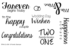 Frantic Stamper Clear Stamp - Set - Wedding Wishes