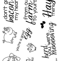 Frantic Stamper Clear Stamp - Set - Hogs & Kisses