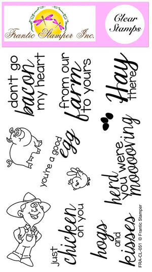 Frantic Stamper Clear Stamp - Set - Hogs & Kisses