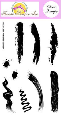 Frantic Stamper Clear Stamp - Set - Paintbrush Strokes