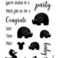 Frantic Stamper Clear Stamp - Set - Baby Party