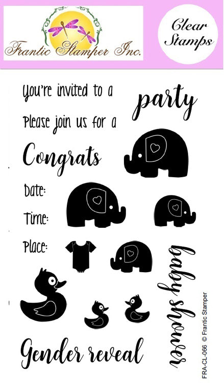 Frantic Stamper Clear Stamp - Set - Baby Party