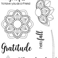 Frantic Stamper Clear Stamp - Set - Grateful Florals