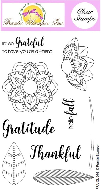 Frantic Stamper Clear Stamp - Set - Grateful Florals
