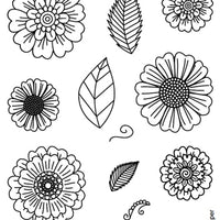 Frantic Stamper Clear Stamp - Set - Fabulous Florals