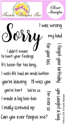 Frantic Stamper Clear Stamp - Set - Sorry