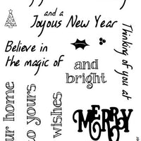 Frantic Stamper Clear Stamp - Set - Merry Christmas Sentiments