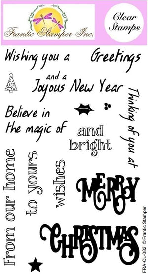 Frantic Stamper Clear Stamp - Set - Merry Christmas Sentiments