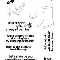 Frantic Stamper Clear Stamp - Set - Rainy Days