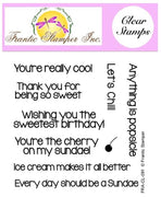 Frantic Stamper Clear Stamp - Set - Popsicle/Sundae Sentiments