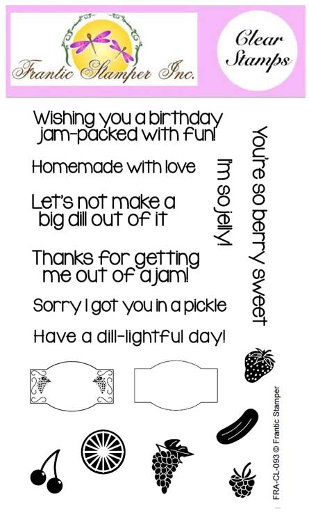 Frantic Stamper Clear Stamp - Set - Jam/Pickle Sentiments