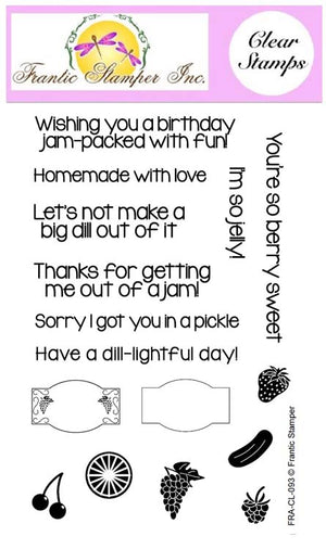 Frantic Stamper Clear Stamp - Set - Jam/Pickle Sentiments