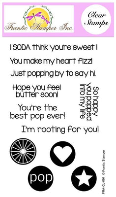 Frantic Stamper Clear Stamp - Set - Soda Pop/Popcorn