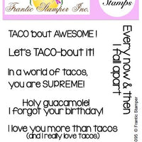 Frantic Stamper Clear Stamp - Set - Taco Sentiments