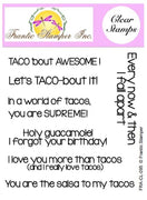 Frantic Stamper Clear Stamp - Set - Taco Sentiments