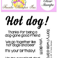 Frantic Stamper Clear Stamp - Set - Hot Dog Sentiments