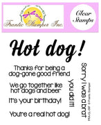 Frantic Stamper Clear Stamp - Set - Hot Dog Sentiments
