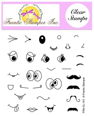 Frantic Stamper Clear Stamp - Set - Face Maker Stamps