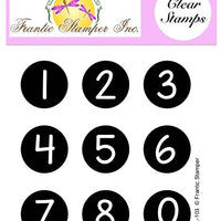 Frantic Stamper Clear Stamp - Set - Bottlecap Numbers