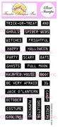 Frantic Stamper Clear Stamp - Set - Retro Label Maker Halloween Sentiments