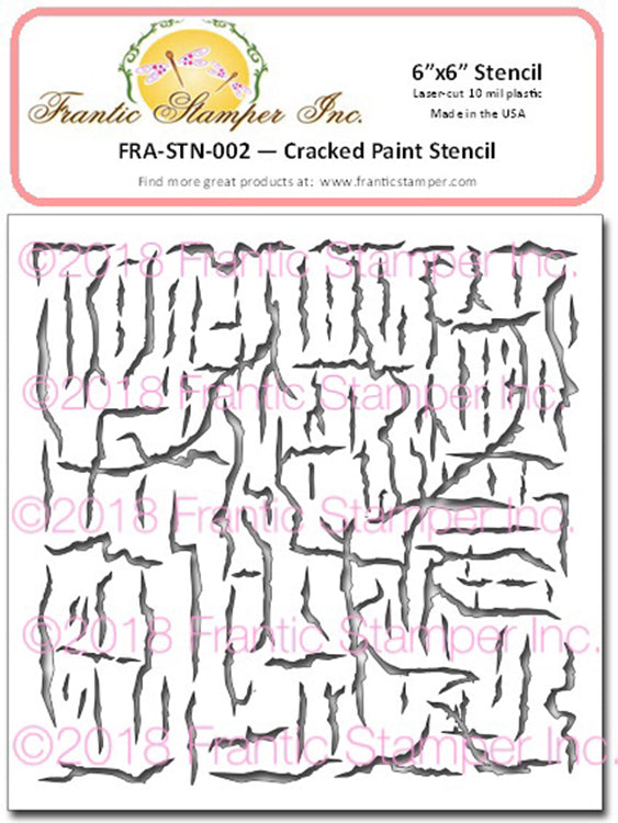 Frantic Stamper - 6"x6" Stencil - Cracked Paint