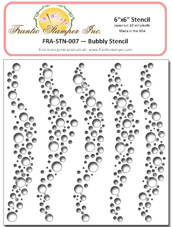 Frantic Stamper - 6"x6" Stencil - Bubbly