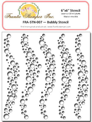 Frantic Stamper - 6"x6" Stencil - Bubbly
