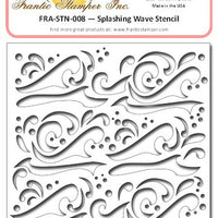 Frantic Stamper - 6"x6" Stencil - Splashing Waves