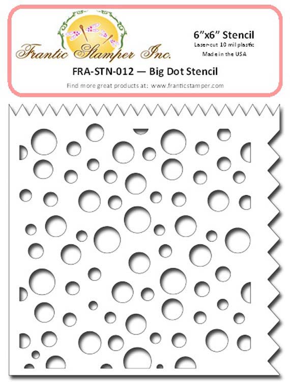 Frantic Stamper - 6"x6" Stencil - Big Dot