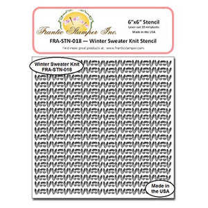Frantic Stamper - 6"x6" Stencil - Winter Sweater Knit