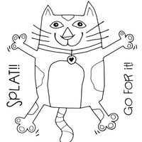 Woodware Clear Stamps - Splat Cat
